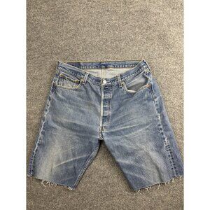 Vintage Levi's 501 Jean Shorts Mens 36 Blue Button Fly Cutoff 5 Pocket Casual